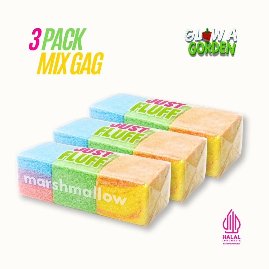 

3 Pack Marshmallow JustFluff [BEBAS PILIH] [9 KOTAK] [HALAL] Gourmet Marshmallow JustFluff [3 PACK]