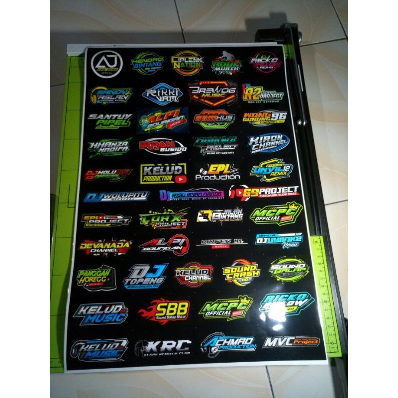 

New Design | Stiker Remixer DJ - Pack Isi 45 Sticker - 69 PROJECT AJY ONE ZERO MCPC #