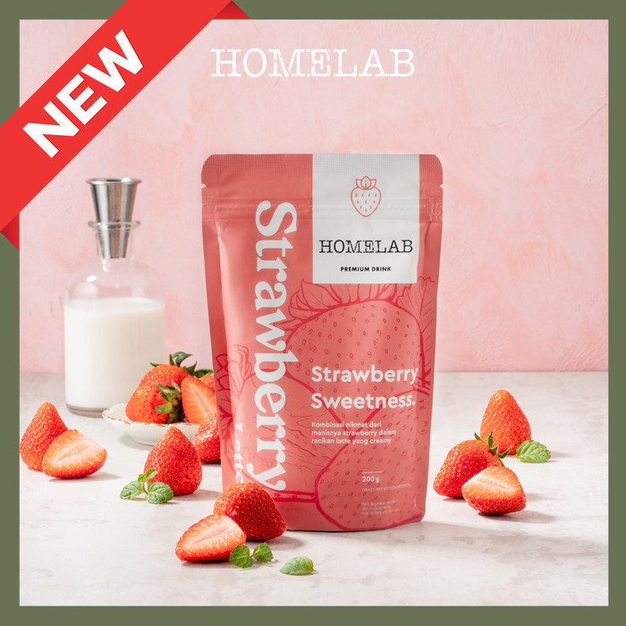 

[[ K23 - BEST SELLER ]] Bubuk Minuman STRAWBERRY LATTE - Premium Drink Powder 200g