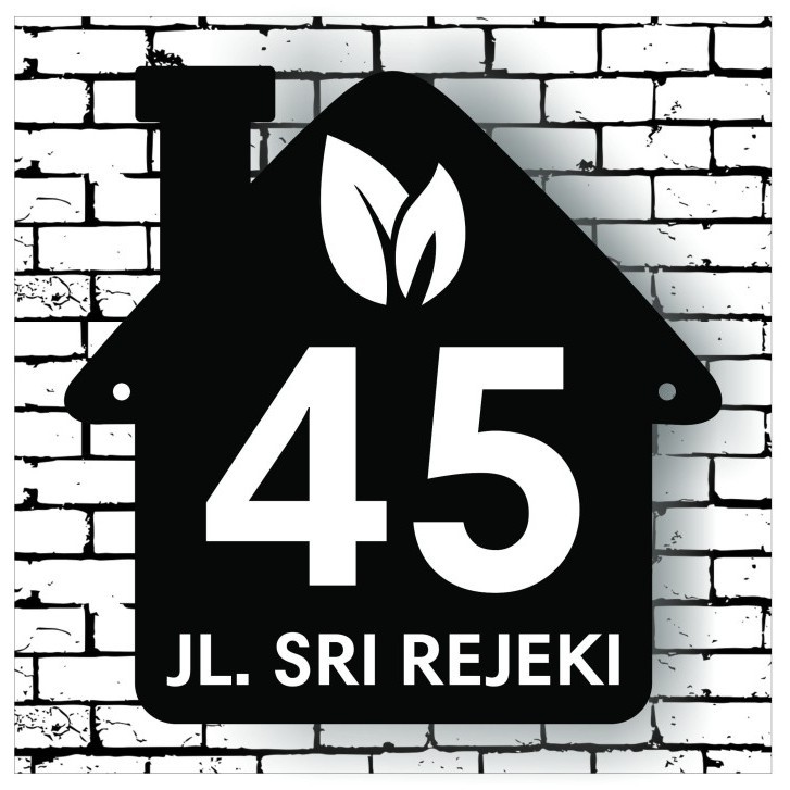 NOMOR RUMAH/KAMAR/KONTRAKAN 15X15 CM