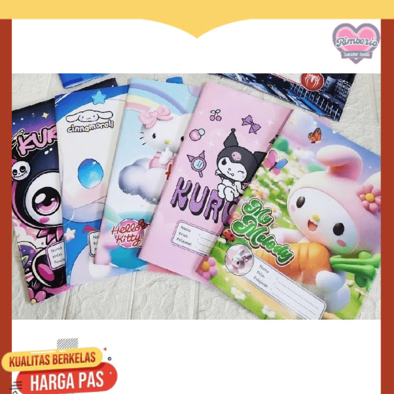 

Sampul Buku Tulis Edisi SANRIO Ukuran Kwarto buku tulis biasa 1 pack isi 10 lembar Cinnamorol Kuromi