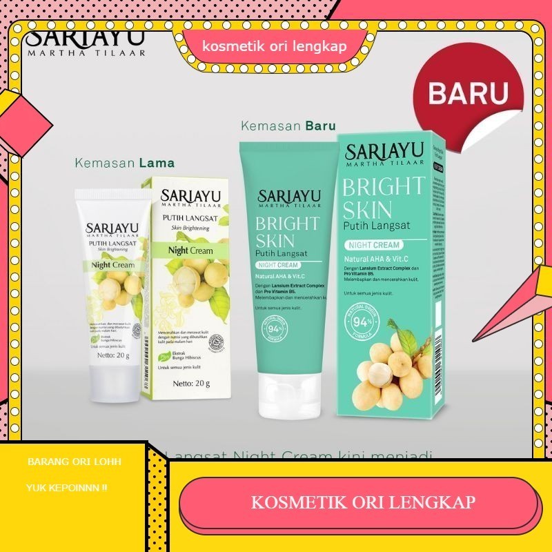 Night Cream putih langsat sariayu | CREAM MALAM SARIAYU