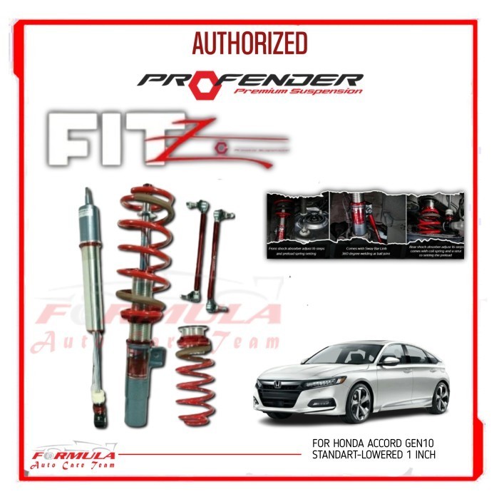 Shockbreaker Suspensi COILOVER PROFENDER FITZ Honda Accord GEN10 18+ / Original Profender