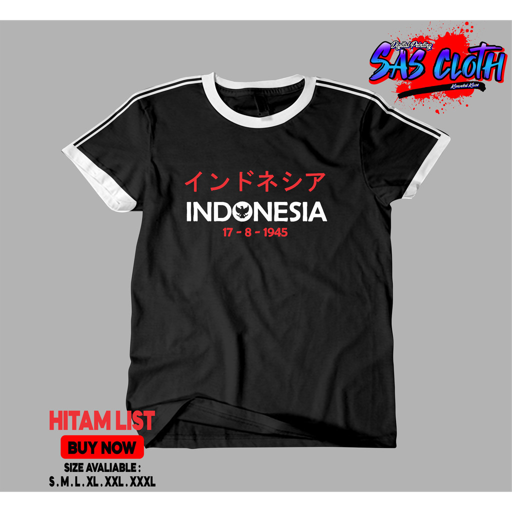Tshirt Kaos Baju Pria Wanita Cotton Combed 30s Plesetan Kemerdekaan 17 Agustus Nasionalisme Garuda H