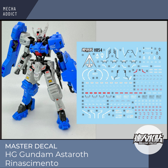 Water Slide Decal HG Gundam Astaroth Rinascimento by Master Decal