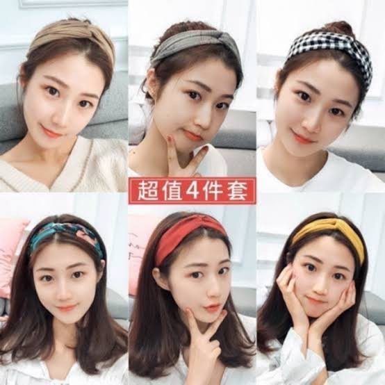 Bando Korea Bandana Rambut Headband Mandi Facial Bandana Rambut Ala Korea Candy Grosir