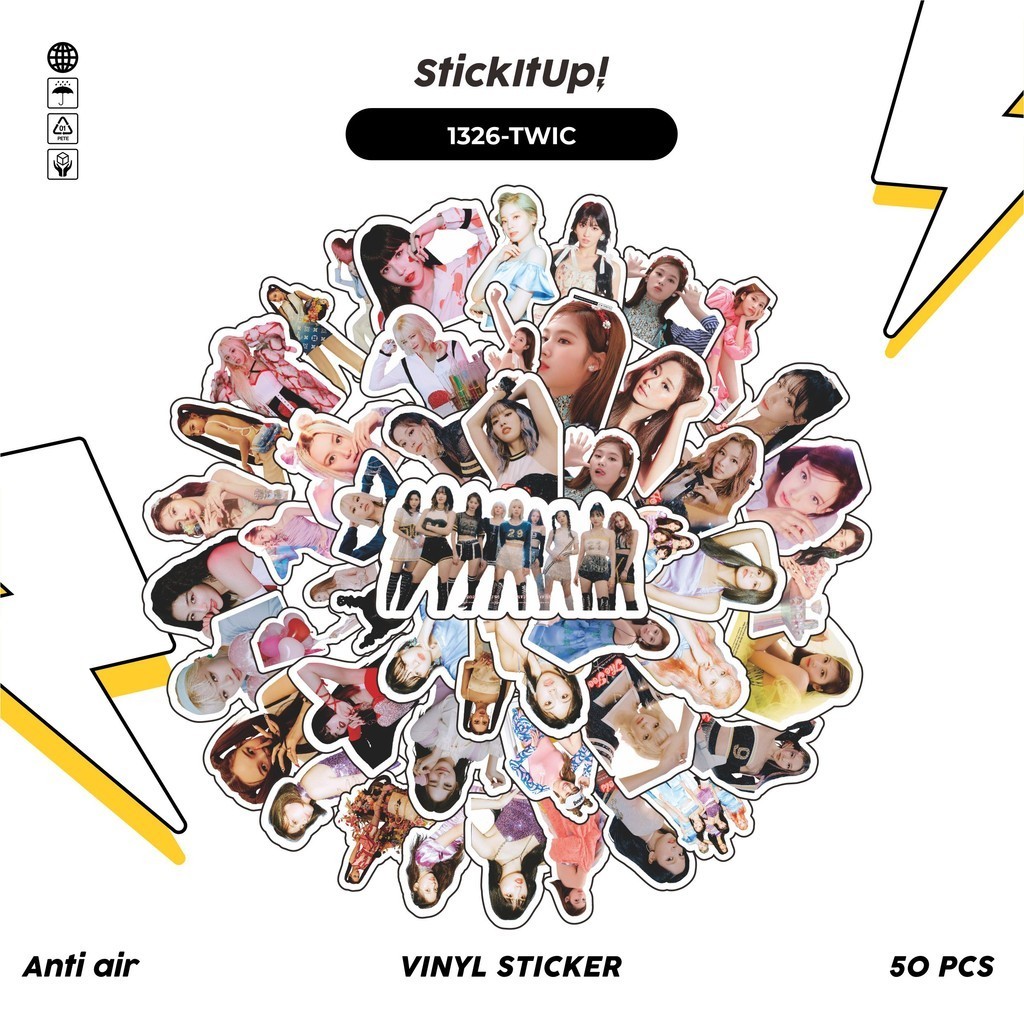 

COD✨ 100 Pcs Stiker Pack TWICE ♪ Album 1&2 Lucu Aesthetic Vynil Waterproof untuk Freebies Sticker Buku Journal Casing HP Laptop