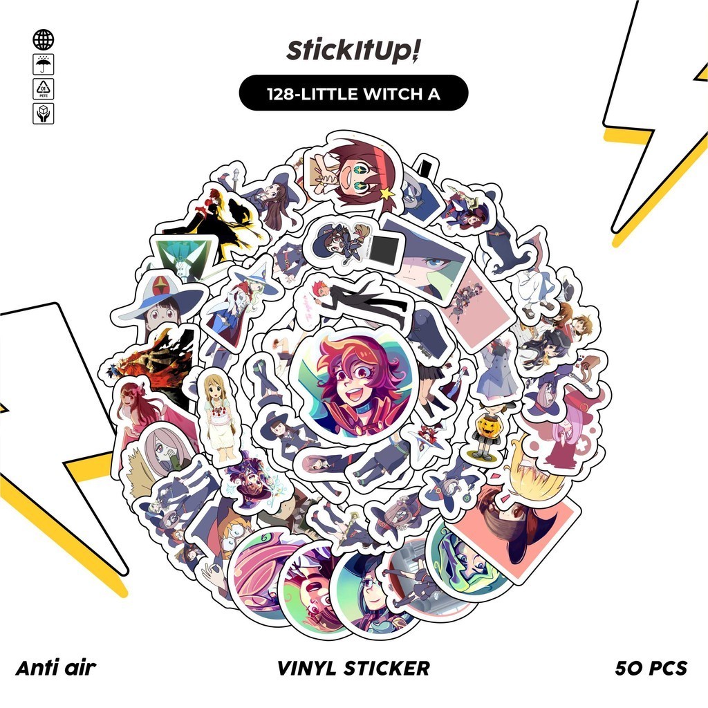 

COD✨ 50 Pcs Stiker Pack Motif Anime Little Witch Academia Lucu Aesthetic Vynil Waterproof untuk Freebies Sticker Buku Journal Casing HP Laptop