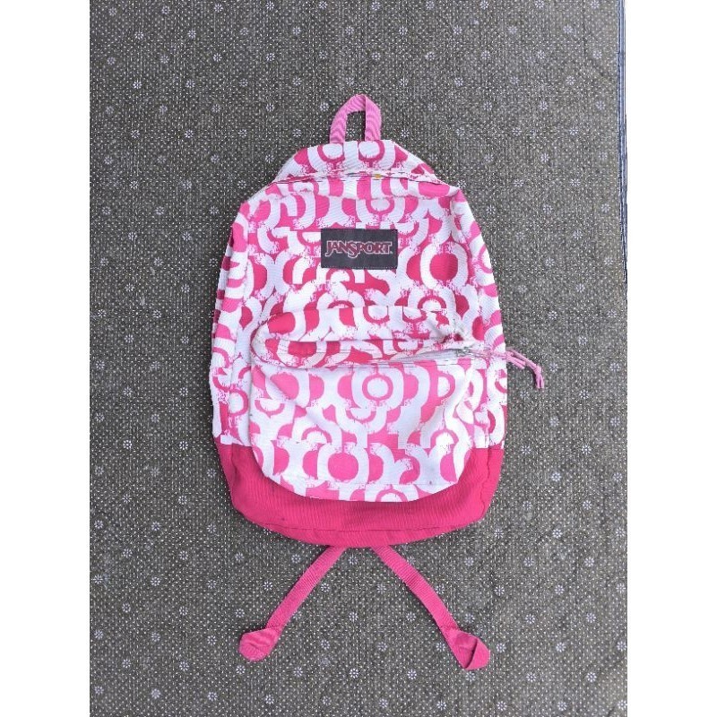 tas jansport motif pink