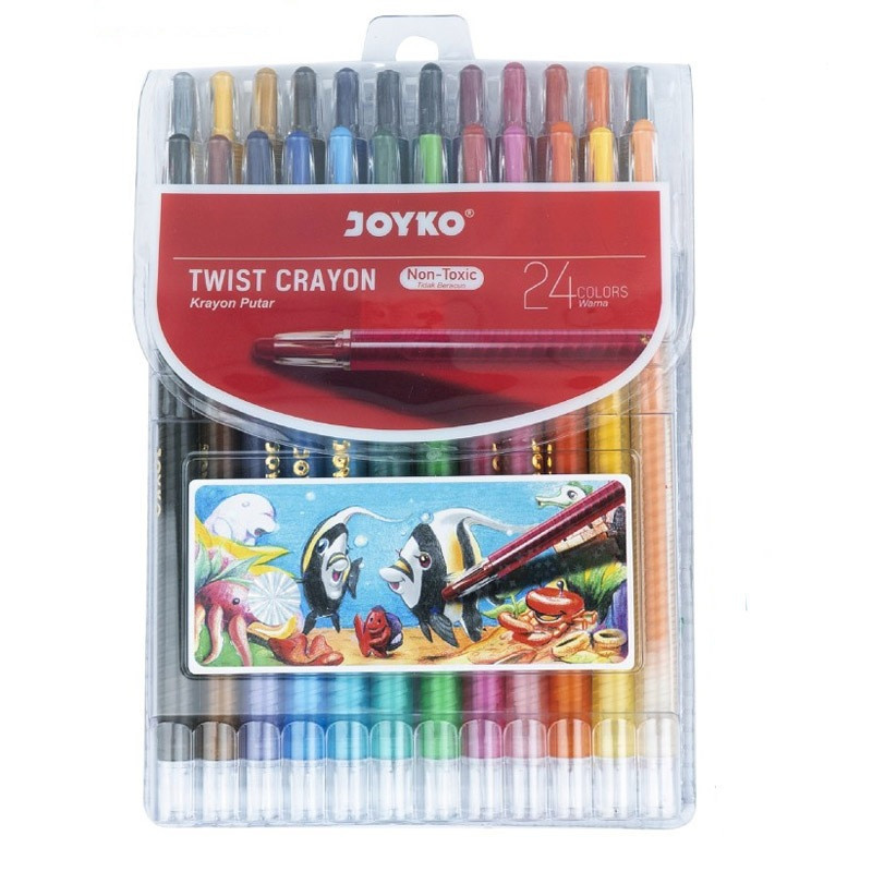 

[RP] Crayon Putar Joyko Panjang 24 Warna Twist Crayon TWCR