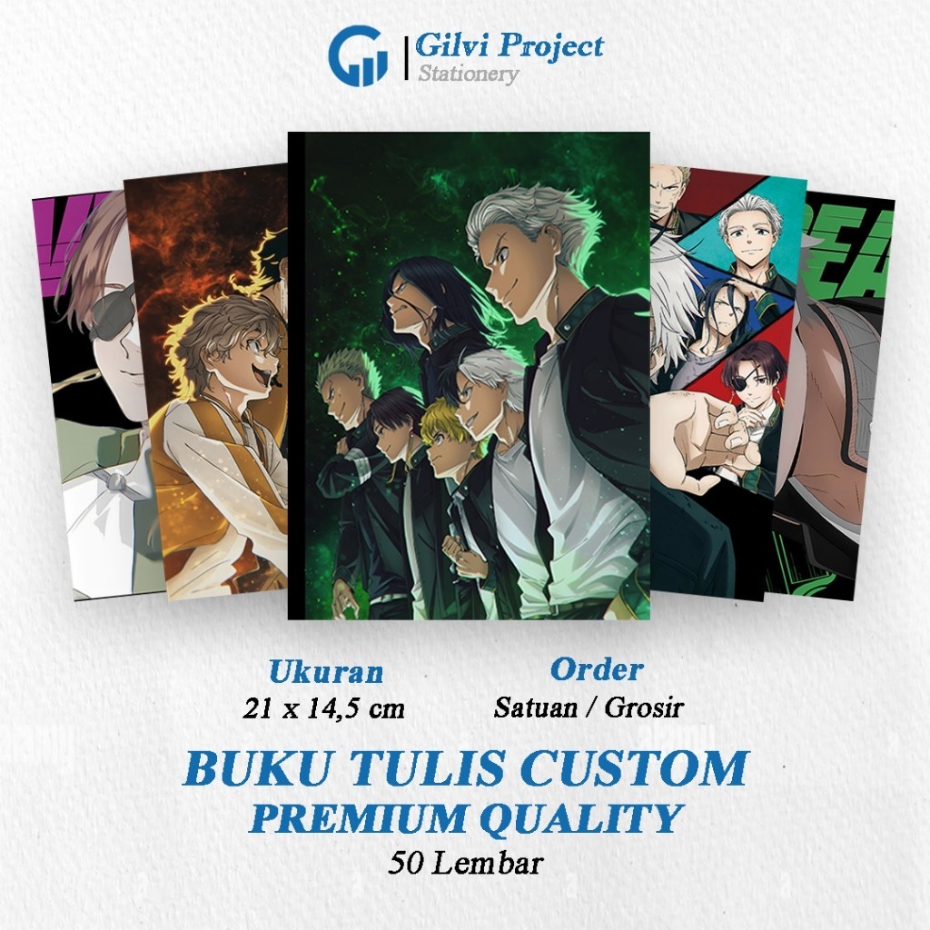 

Buku Tulis Sekolah Custom Tema WIND BREAKER Bergaris 38 Lembar 1 Pak Isi 5 Buku/ Buku Tulis Anime/ Buku Aesthetic