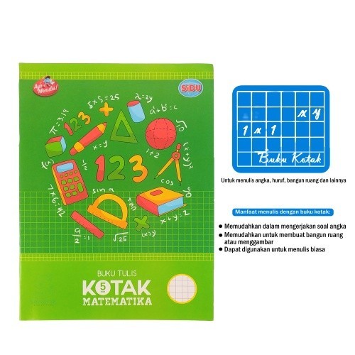 

Buku kotak Buku matematika 38 lembar - isi 10 buku Kualitas bagus sidar Dunia Sidu