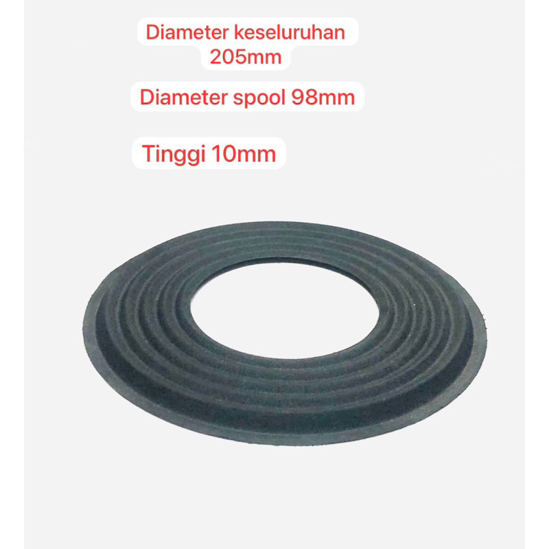 Dumper Demper Membran Speaker 18inch Lubang Spool 98mm Diameter 205mm
