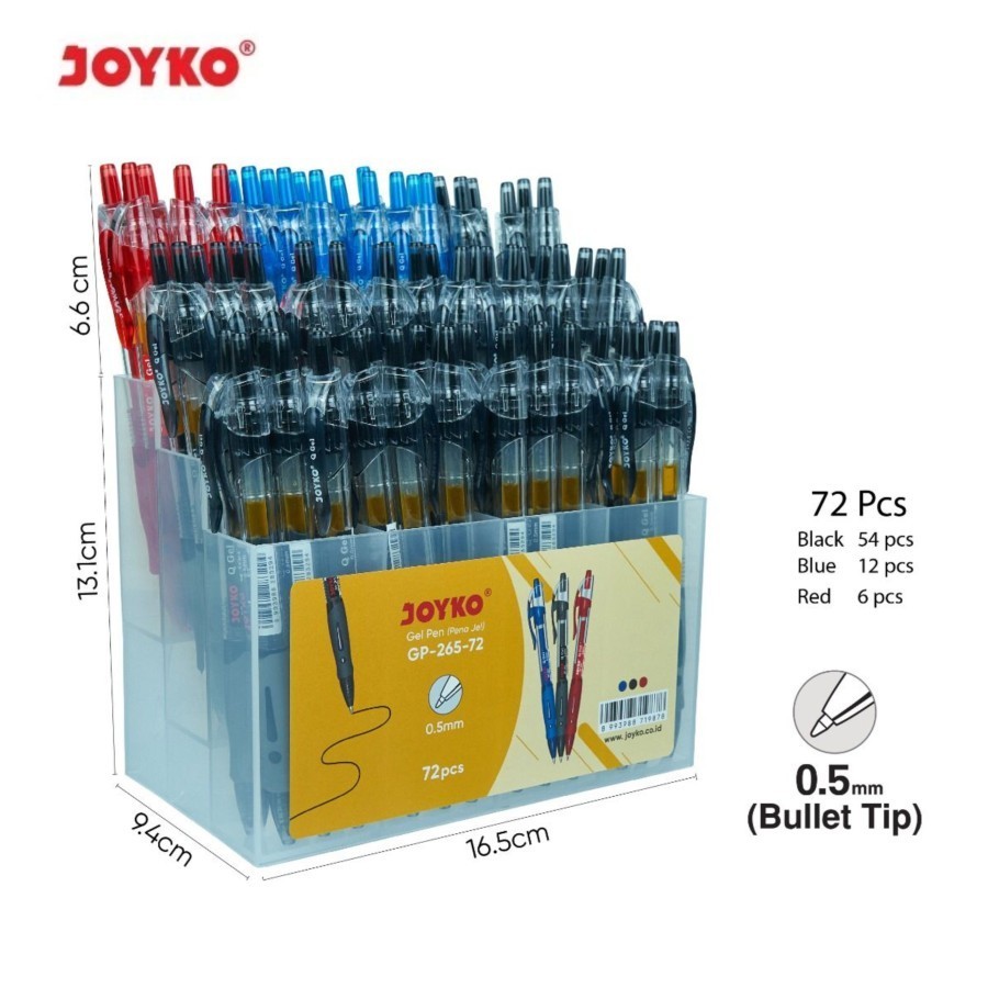 

Gel Pen JOYKO GP-265-72 Set + Acrylic (1 Set isi 72 Pcs)