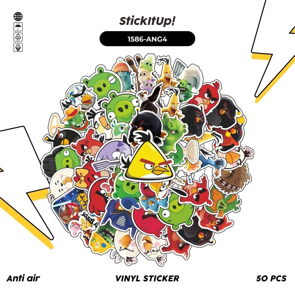 

COD✨ 100 Pcs Stiker GAME SERIES ANGRY BIRDS MOBILE CHARACTER MIX 004 Lucu Anti Air Untuk Dekorasi Notebook Sepeda Skateboard Handphone DIY