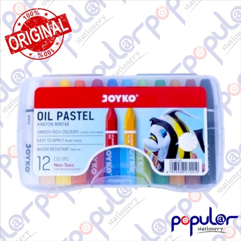 

Crayon Joyko 12CHC / Krayon Minyak Oil Pastel 12 Warna OP-12CHC