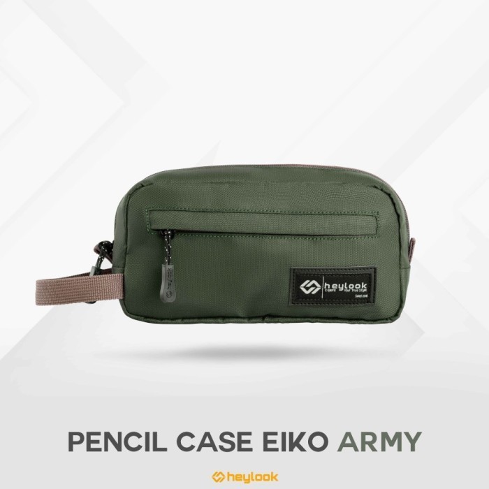 

NEW ! BEST SELLER TEMPAT PENSIL EIKO KOTAK PENSIL PENCIL CASE ANAK ATK SEKOLAH KULIAH - Army