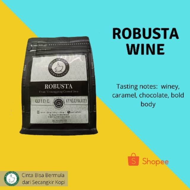 

Kopi Robusta Temanggung Wine Proses Bubuk 100gram