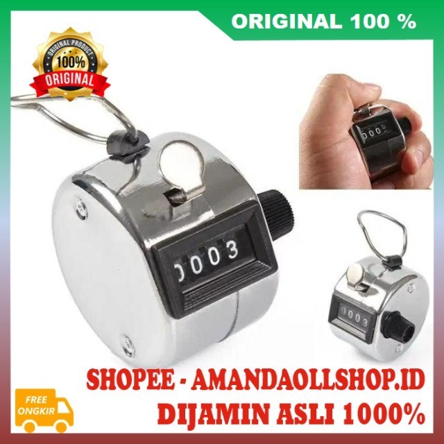 Alat Zikir Jari Alat Penghitung Zikir Manual Alat Hitung Cepat Manual Tasbih Manual Stainless 100% A