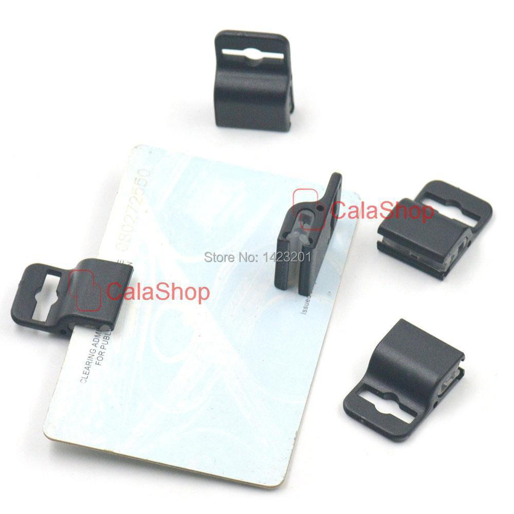

10 Pcs / Lot Plastic Black Gripper ID Badge Card Holder Clamp For Lanyards Neck Strap Clip