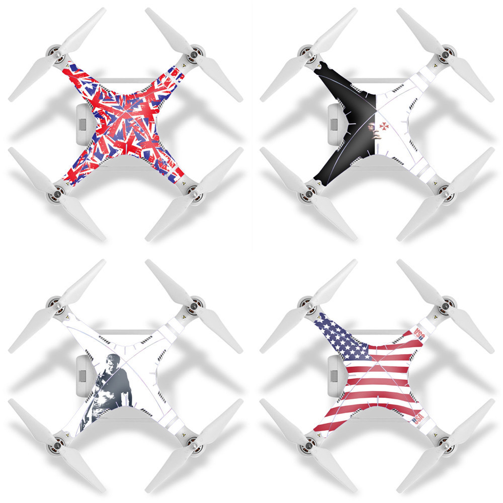 for DJI phantom 2 Waterproof Skin Protective PVC Stickers Drone Body Arm Remote Control Protector fo