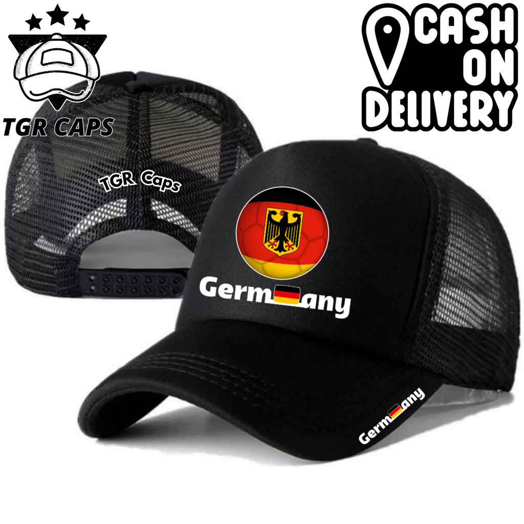 TGR Caps Topi Trucker TIMNAS JERMAN - Topi Distro GERMANY Logo - Topi Tim Nasional JERMAN Premium - 