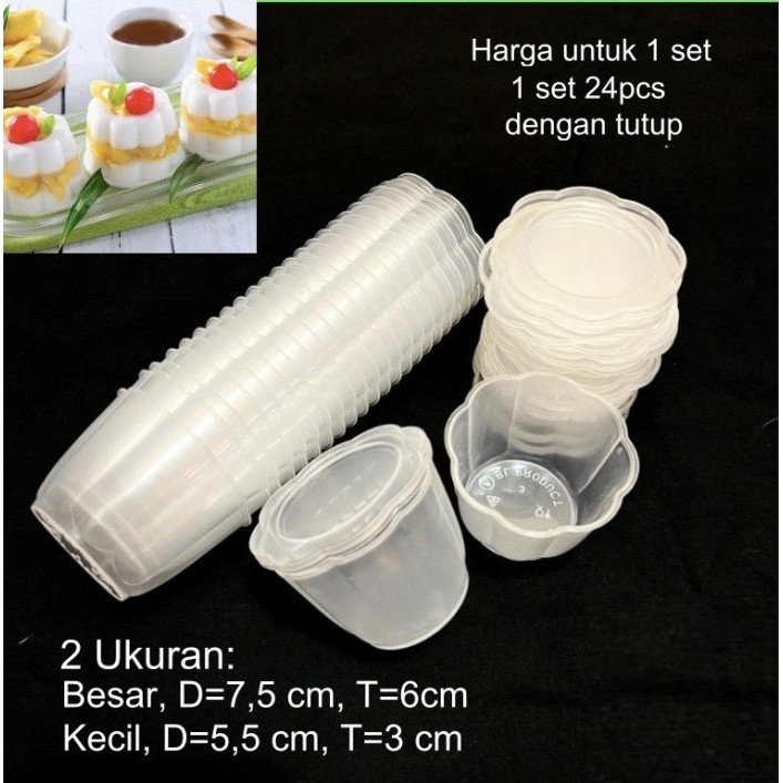 

TERJUAL (BESAR) Cetakan Cup Puding Tempat Agar Jelly Pelangi Tutup (KECIL) - BESAR