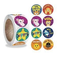 

Sticker Thankyou 1 Roll 500Pcs kabir