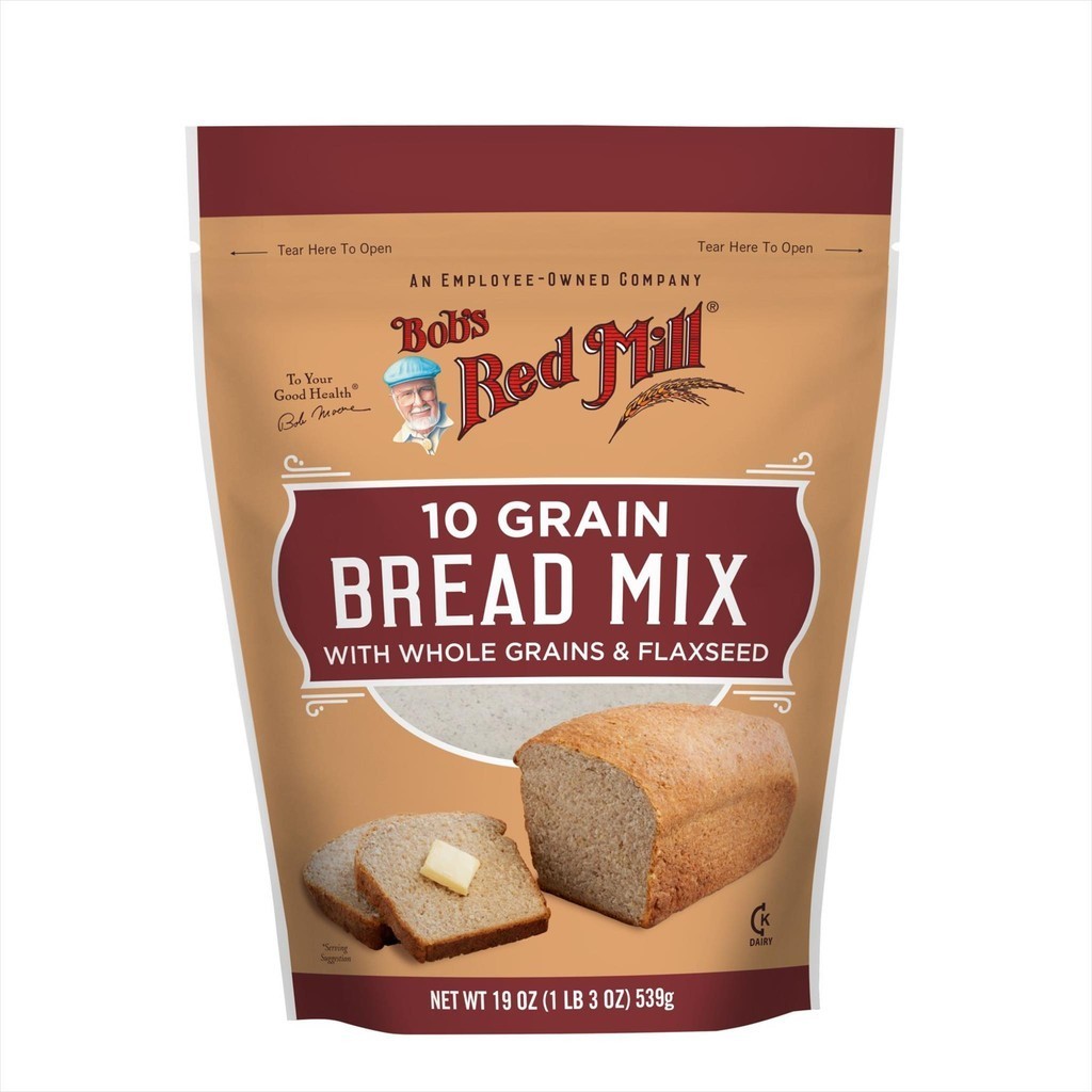 

Bobs Red Mill - Bread Mix 10 Grain With Whole Grains & Flaxseed (19 OZ = 539 g) BRM