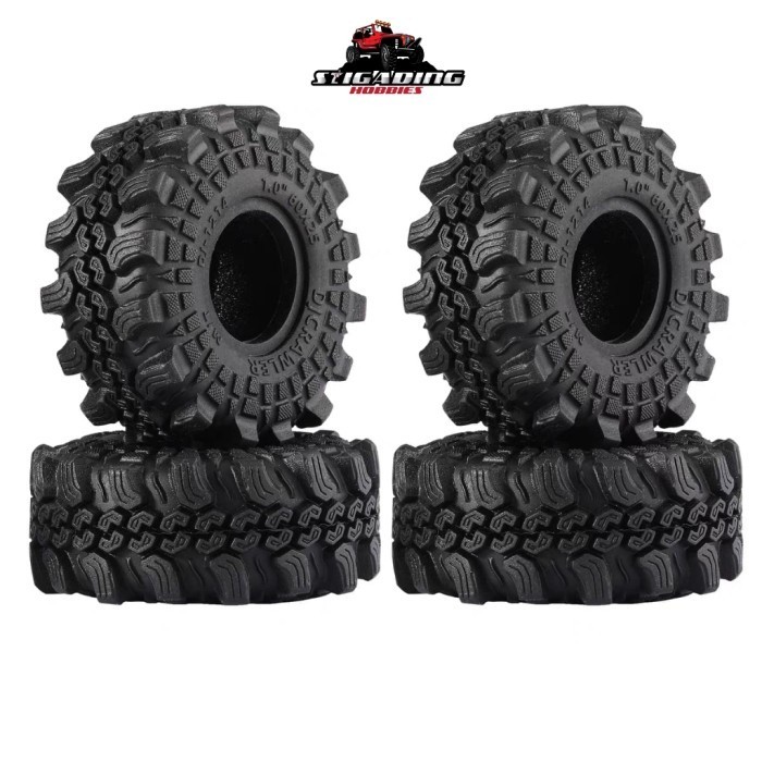 OG99 4PCS SOFT TIRE CRAWLER BAN SCX24 1.3 INCH FMS 60x25MM