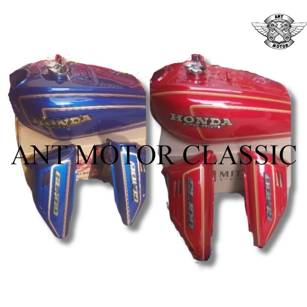 Tangki tengki GL100 body GL 125 sandangan GL CEPEK pres pabrik set cover aki striping Mirip Ori