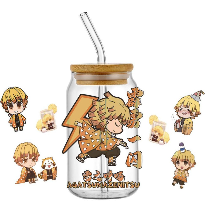 

Personalized Japanese Anime UV DTF Sticker For 16oz Cups Can Wrap Transfer Sticker Custom Labels DIY Logo Self adhesive