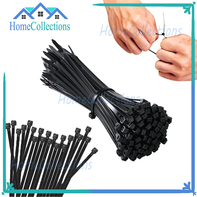 Kabel Ties Tebal/Kabel Ties isi 100bh Hitam/Pengikat Kabel/Ties Kabel 10cm 20cm 30cm Hitam 100 pcs