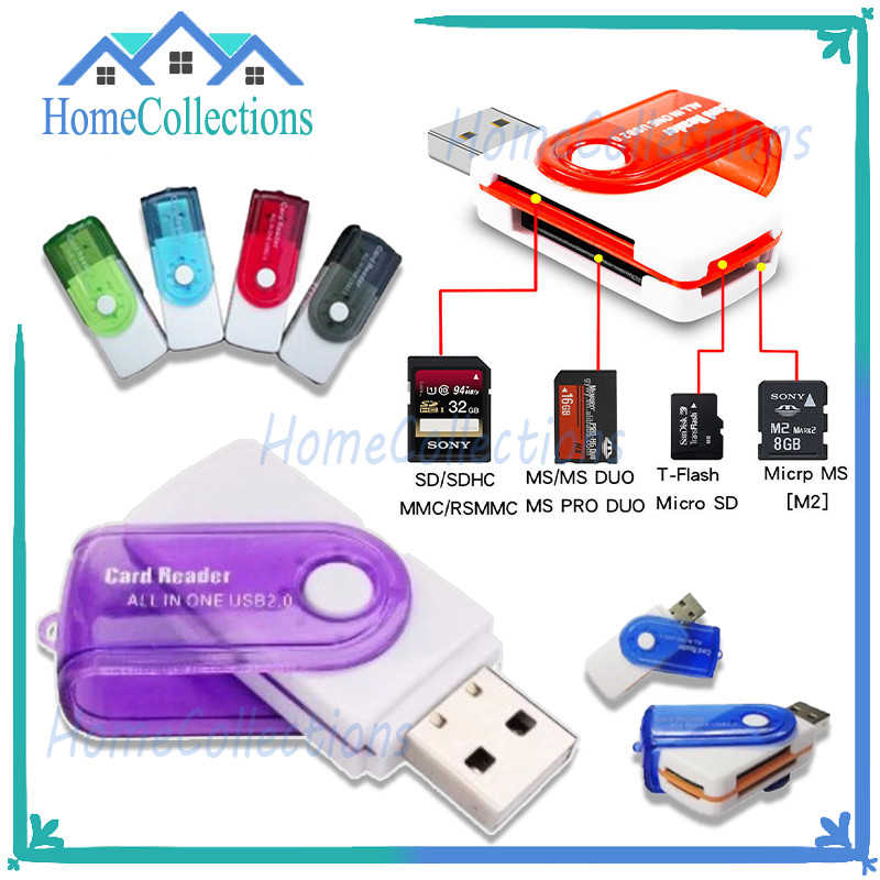 Card Reader 4In1 Multi/Cardreader Putar 4In1 Multi Memory Converter/4 Slot Usb Cardreader Multi Puta