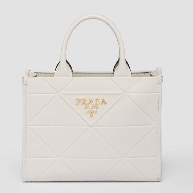 Prada small leather Symbole handbag/women's bag/handbag/new style with basting stitching