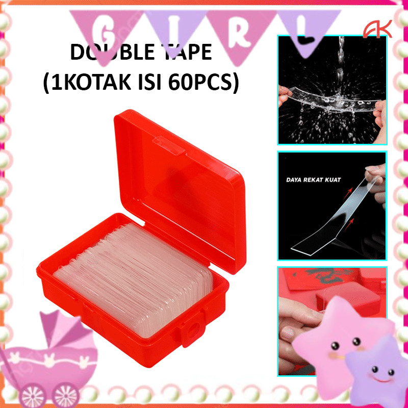 

DOUBLE TAPE MINI ISI 60PCS PER BOX / NANO TAPE BENING SERBAGUNA