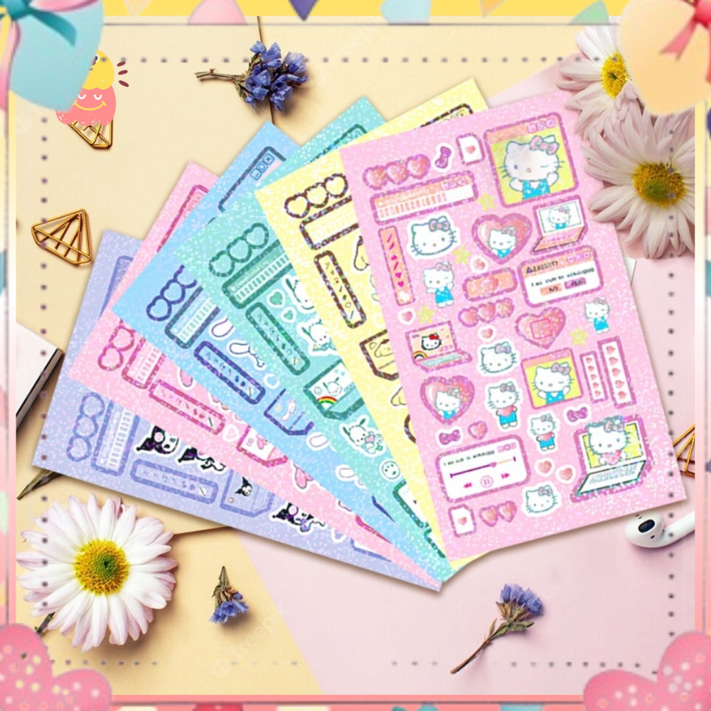 

Stiker Tahan Air Anjing Sanrio/Culomi/Kayu Manis Dekorasi Stiker Buku Panduan DIY