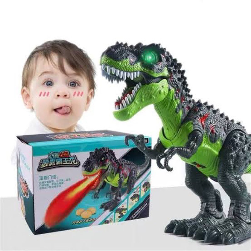 (BISA COD) Mainan Dinosaurus Tyrannosaurus T Rex Bisa Bertelor Jalan Bercahaya / Mainan robot Dinosa
