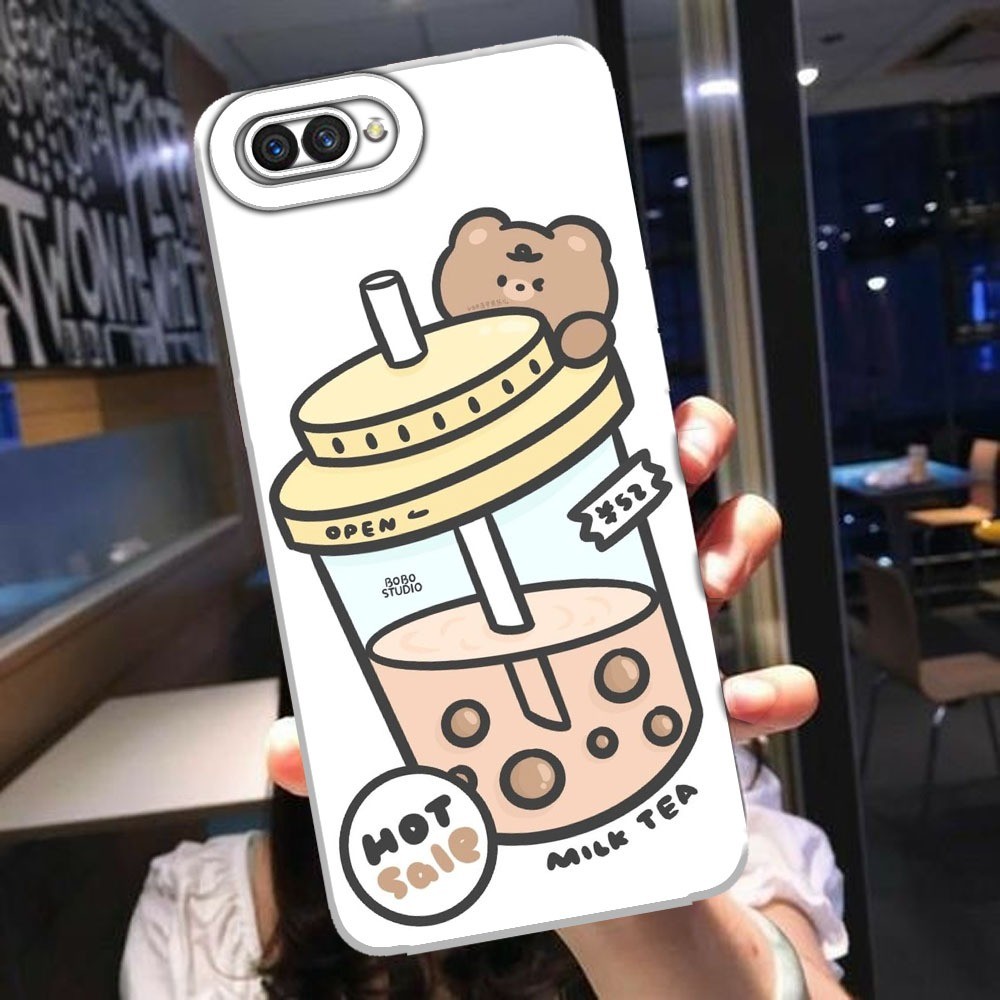 QR26 Case Oppo A3s/C1 Softcase Pro Camera Pelindung Camera Terbaru Motif Boba - Casing Hp - Case Hp 