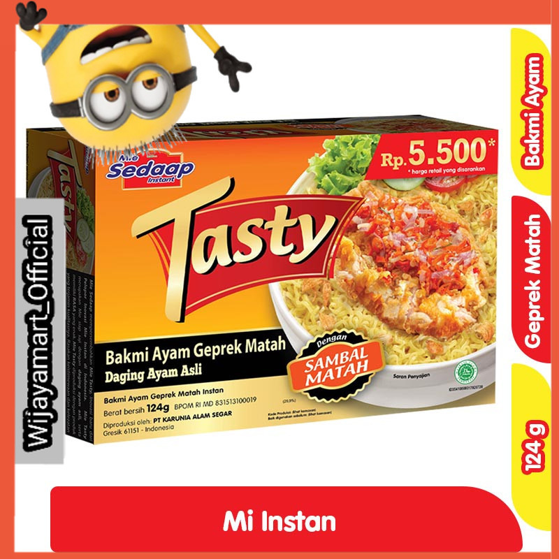 

Sedaap Tasty Mi Instan Bakmi Ayam Geprek Matah 124 g