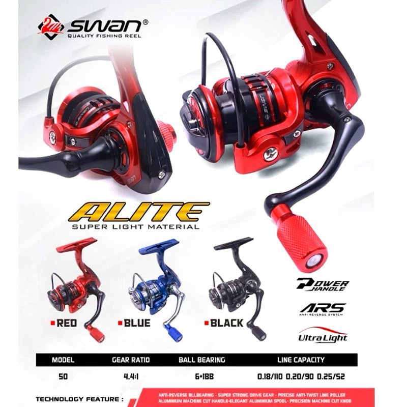 REEL SPINNING SWAN ALITE 500 ( POWER HANDLE )