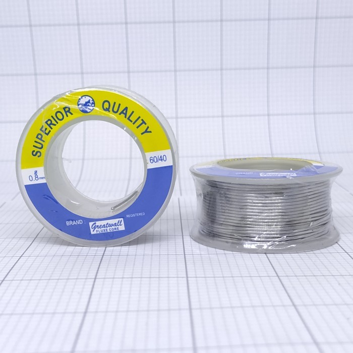 Timah Solder Greatwall/ Timah Greatwall / 60/40%, 0.8mm, 10 Meter Mini -AD87
