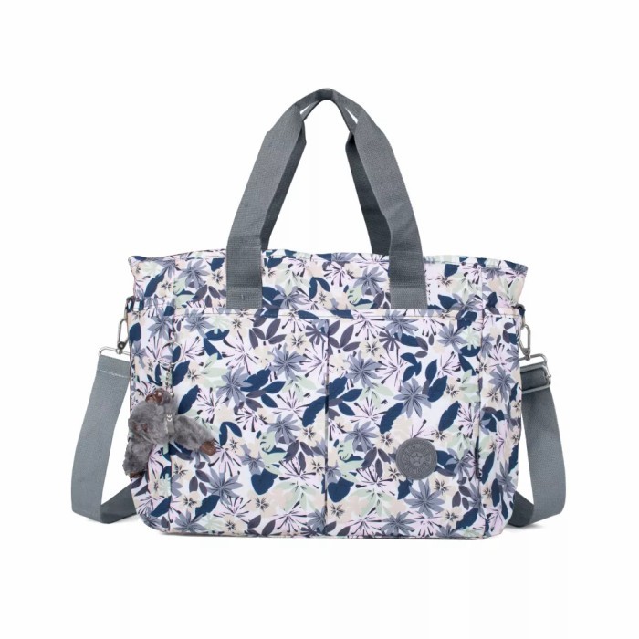 Tas Tote Bag Kipling 3128 Motif.Tas Wanita Tas Import Tote Bag Kipling - Grey Leaf, L