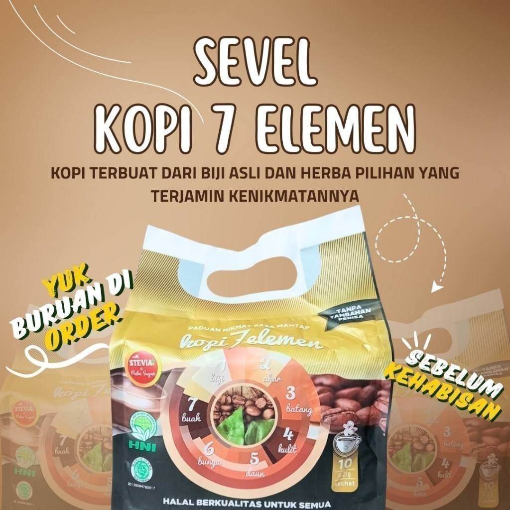 

TERMURAH KOPI 7 ELEMEN PREMIUM QUSTHUL HINDI / KOPI SEVEL PREMI / COFFEE SEVEL PREMIUM / ANNAILMART EXP 2028