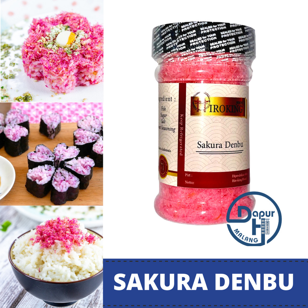 

HIROKING Sakura Denbu 50 g Halal / Abon Ikan Pink Sakura untuk Sushi Bento-MLG
