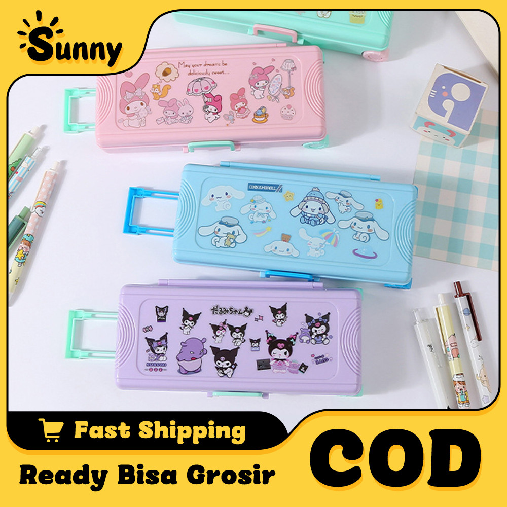

Tempat Alat Tulis Sanrio Kuromi Tempat Pensil Koper Ganda Anak-anak Tempat Pensil Multifungsi
