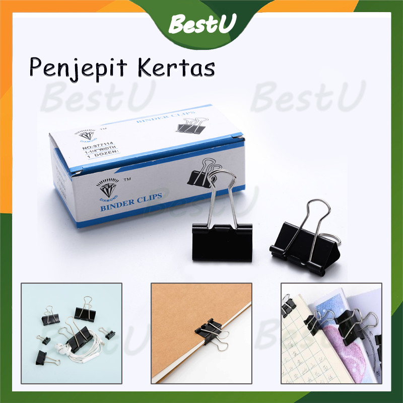 

Binder Clip 260 / Klip Penjepit Kertas/Binder Klip/Klip Hitam