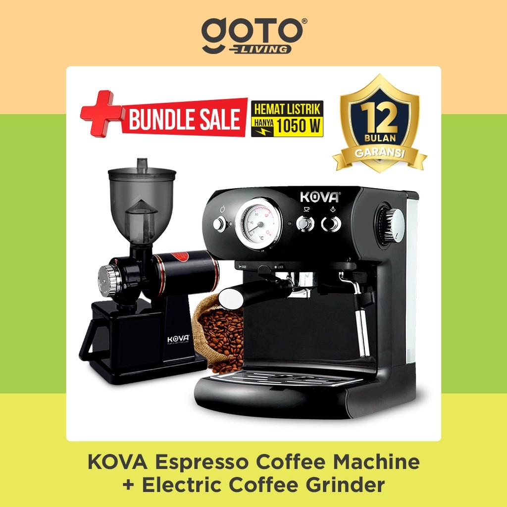 Goto Bundling (Kova E01 X Kova N600) Espresso Maker & Grinder Electric Coffee