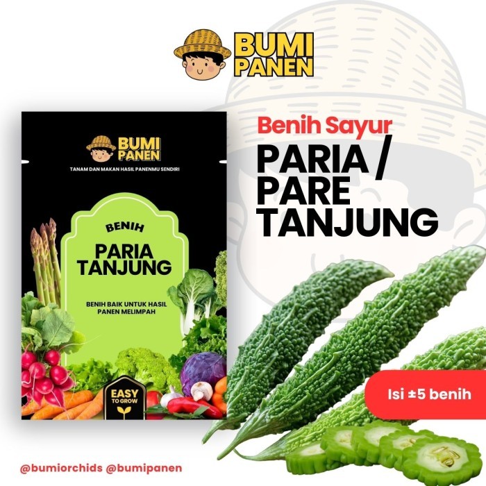 Benih Paria / Pare Tanjung | Bumi Panen Seed Benih Heirloom Biji Sayur Sayuran Hidroponik Hibrida