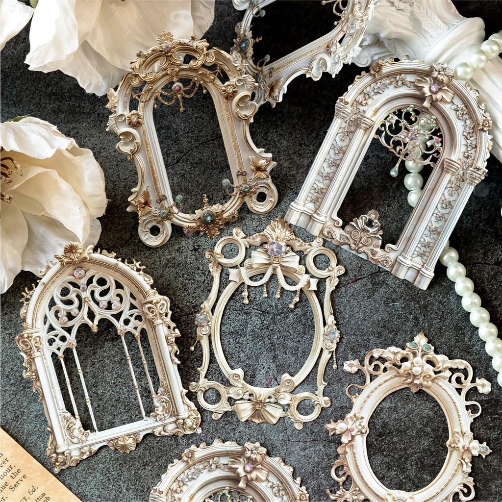 

10 pcs 3D Style Hollow frame card material paper Decorative Diary handmade DIY Scrapbooking accessories Junk Journal Supplies